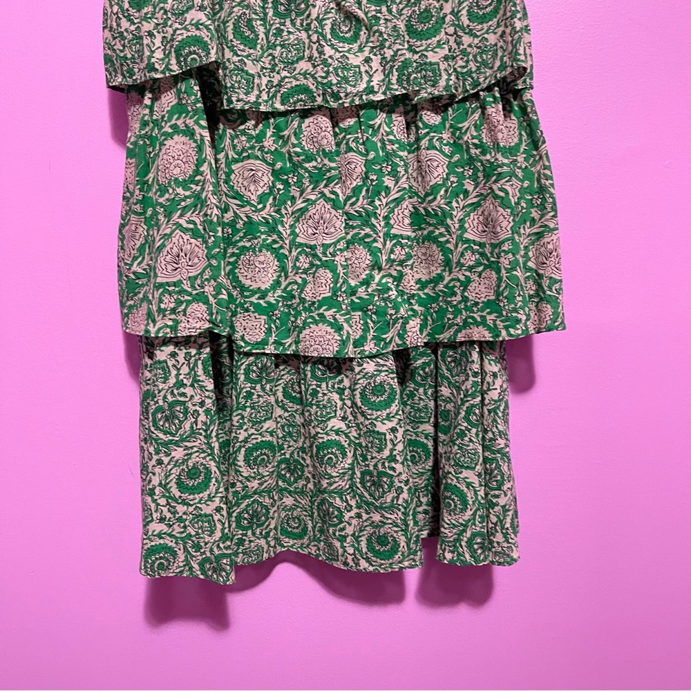 House of Harlow 1960 Tiered Floral Smocked Midi‎ Skirt Women’s Medium - Picture 5 of 10